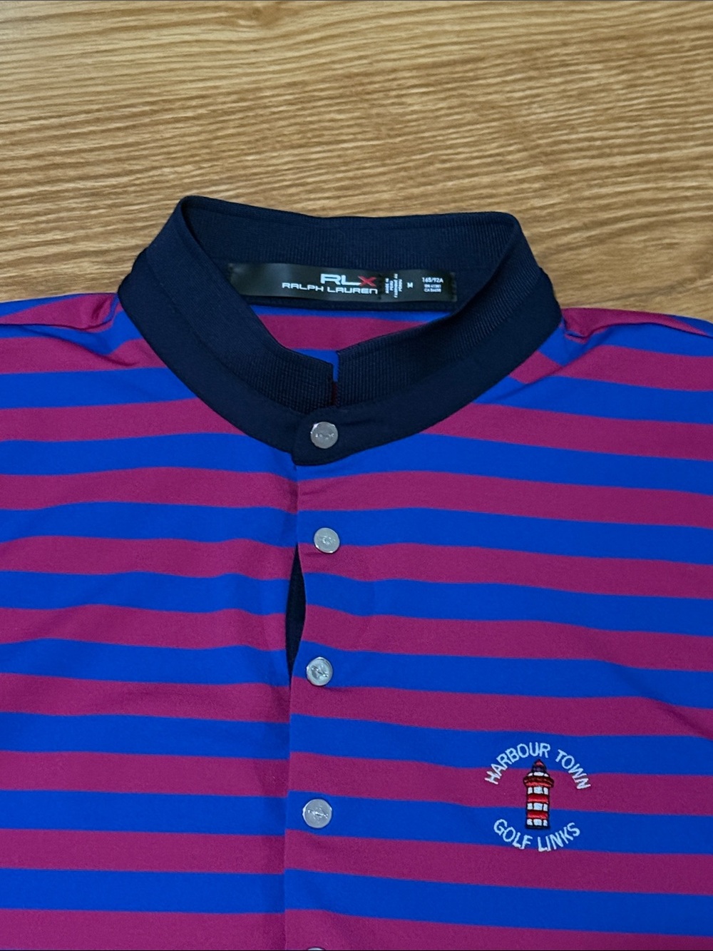 RLX Ralph Lauren Sleeveless Polo - Blue & Pink Stripes - Picture 2 of 4